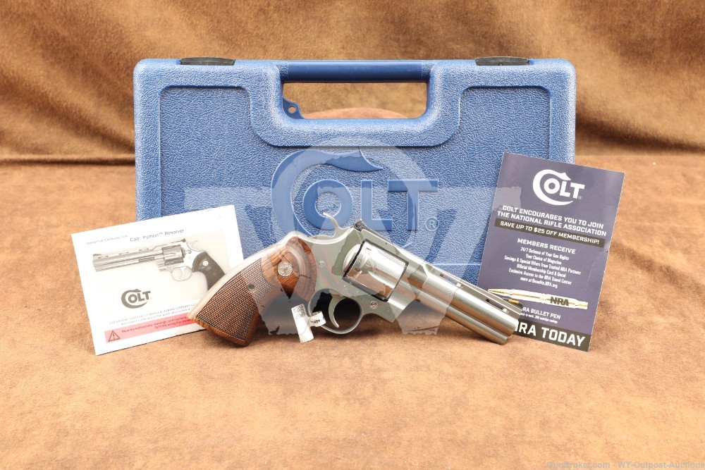 Colt Python PYTHON-SP4WTS 4.25? Stainless .357 Magnum Revolver & Box 2020