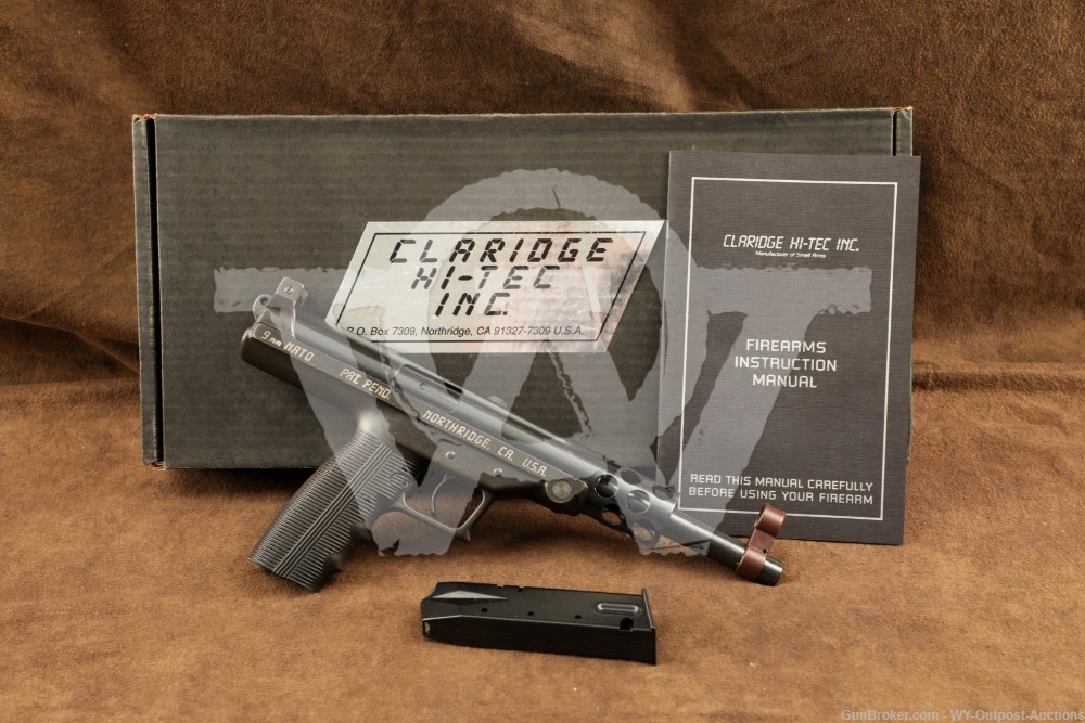 Claridge Hi-Tec L-9 L9 9mm 7.5” Blowback Semi-Auto Pistol w/ Factory Box