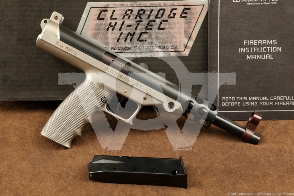 Claridge Hi-Tec L-9 L9 9mm 7.5” Blowback Semi-Auto Pistol w/ Factory Box