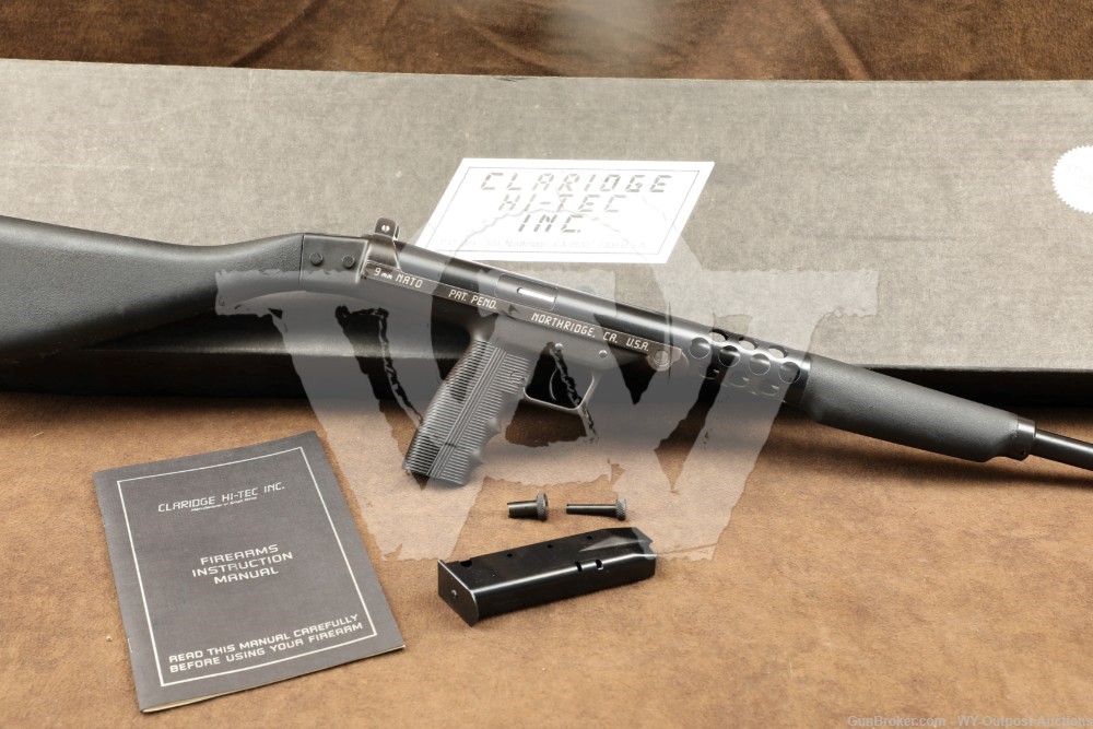 Excellent Claridge Hi-Tec LEC-9 9mm 16.5” Semi-Auto Rifle w Factory Box