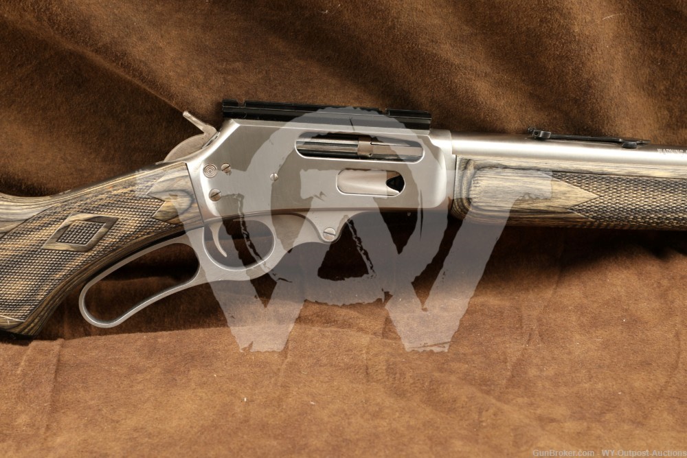 Marlin Firearms Model 338MXLR 338 Marlin Express 24? Stainless Lever Rifle