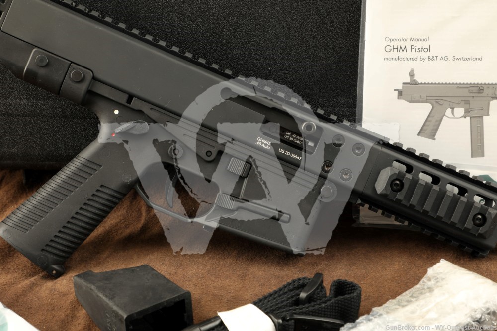 Swiss B&T GHM-45 GHM45 .45 ACP 7″ Semi-Auto Blowback Pistol SMG w/ Case