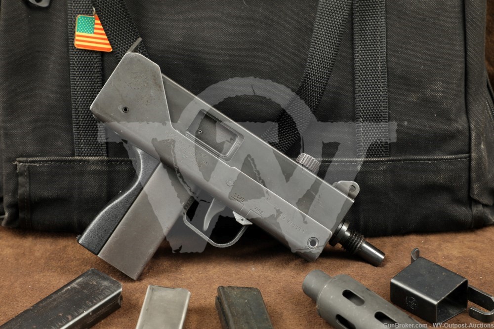 Very Rare RPB Industries M10 SAP Open Bolt 9mm Blowback Pistol 5.75” Mac10