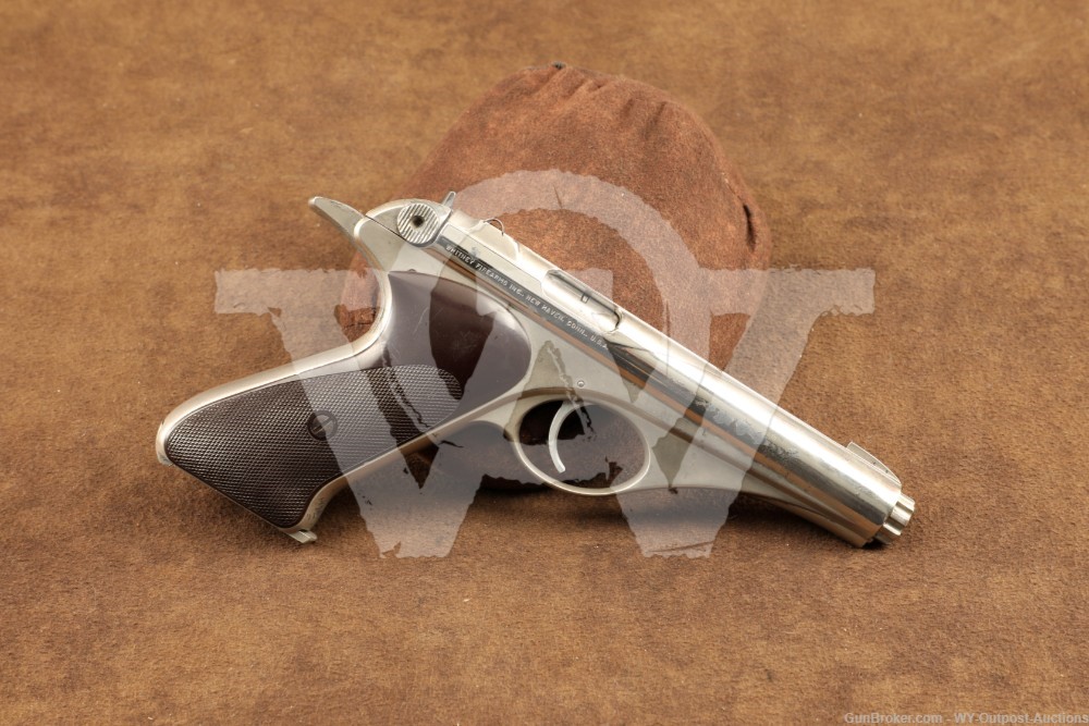 Very Rare Whitney Wolverine Nickel Plated 22 LR 4.5″ Pistol C&R 1 of 500