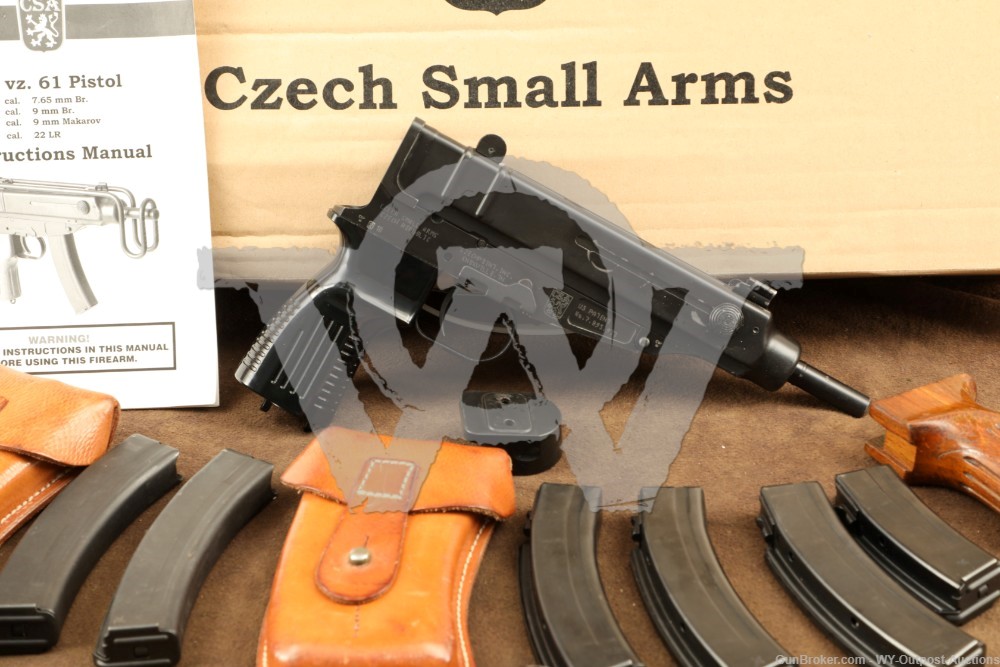 Czech Small Arms CSA Sa vz.61 Pistol 7.62mm Br. .32 ACP Skorpion SMG w Box