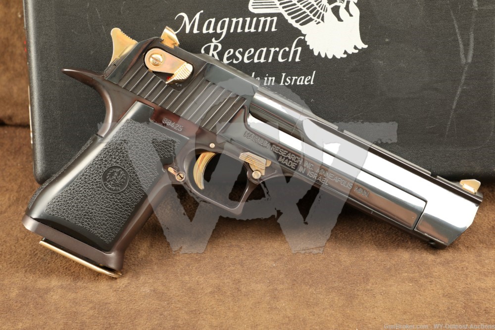 IMI Israeli Magnum Research Desert Eagle Pistol .50 AE Blued Gold Titanium