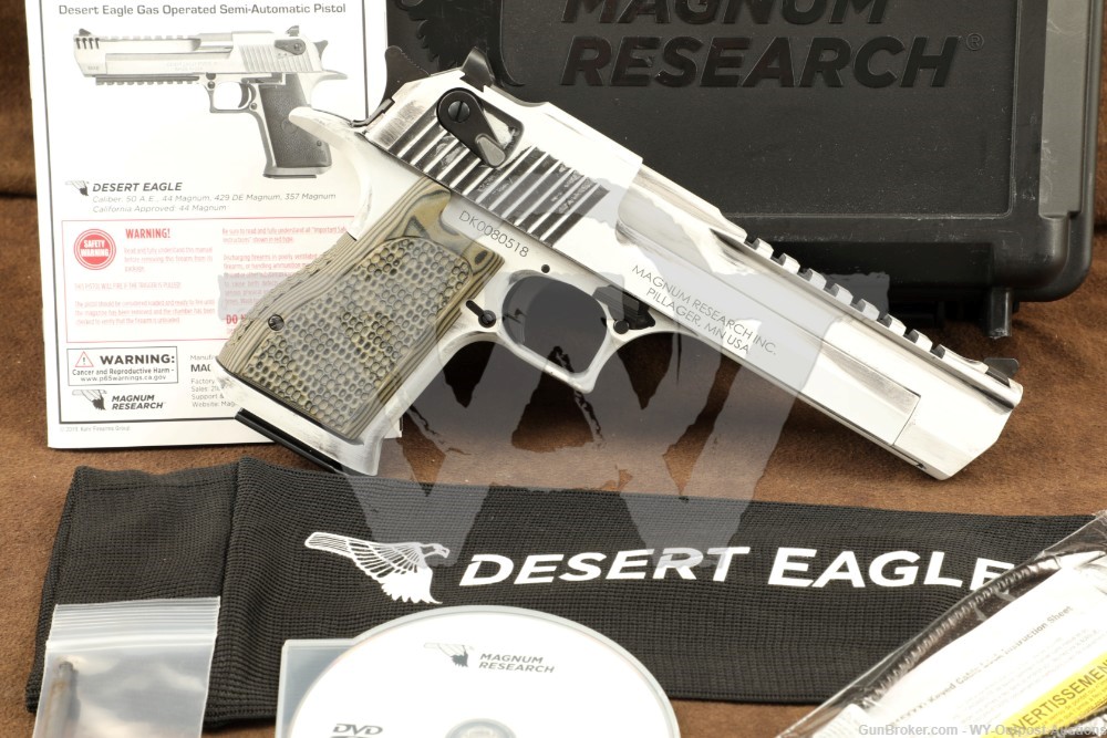 Magnum Research Desert Eagle DE50AE MKXIX Pistol WMD White Matte Distressed