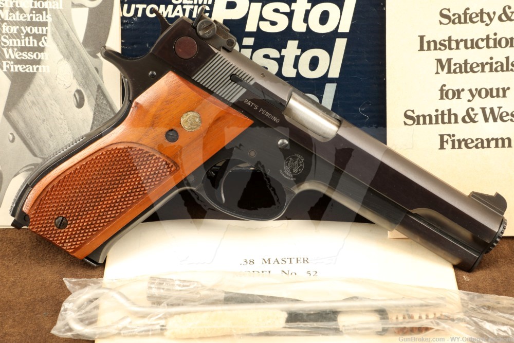 Vintage Smith & Wesson .38 Master Model No. 52-2 Pistol w/ Factory box 1911