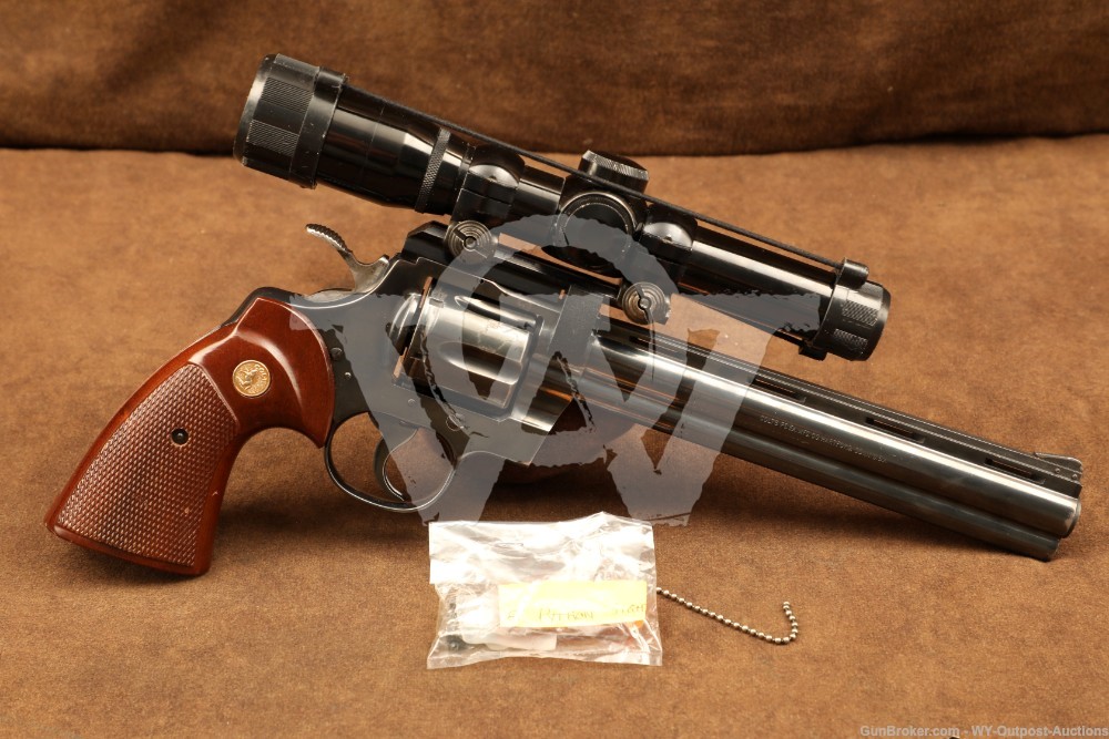 COLT Python I3680 .357 Magnum DA/SA Revolver, MFD 1980, Burris 2x Scope