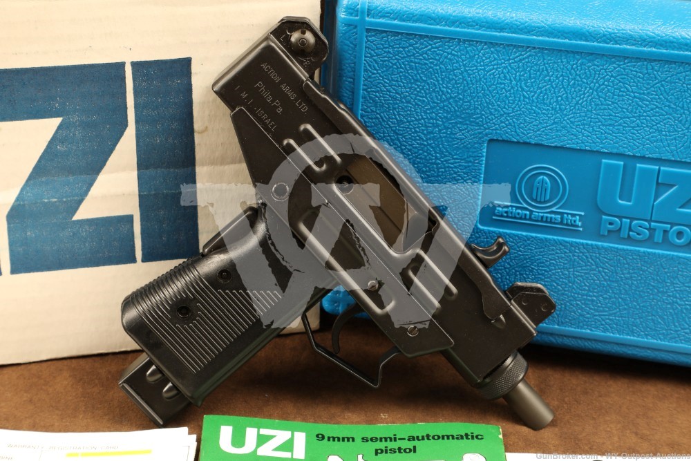 Pre Ban IMI Israel Action Arms Uzi Pistol 9mm Para w/ Case & Accessories