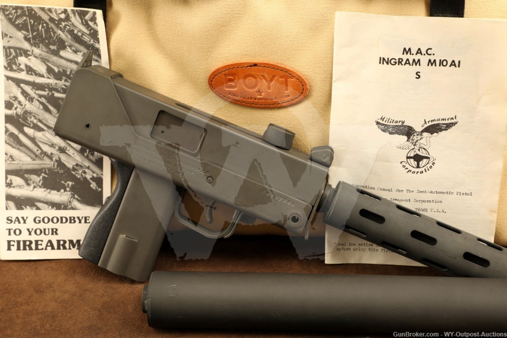 Pre Ban Original Ingram M10A1 9mm Semi-Auto Pistol 6” MAC11 MAC10 Cobray