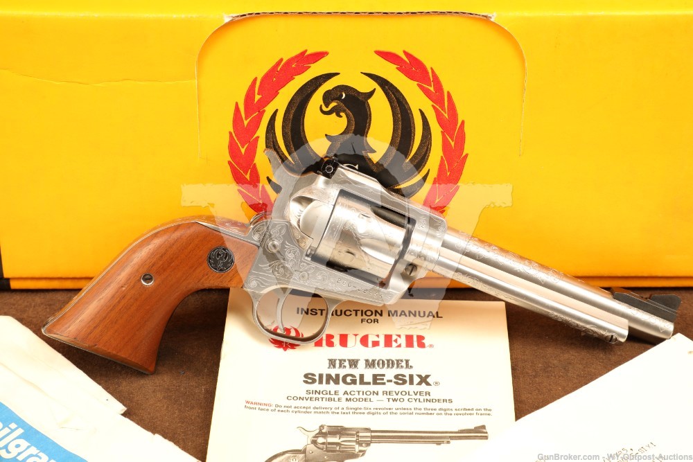 Rare Ruger Charles H. Jerred Engraved New Model Single Six .22 LR Revolver
