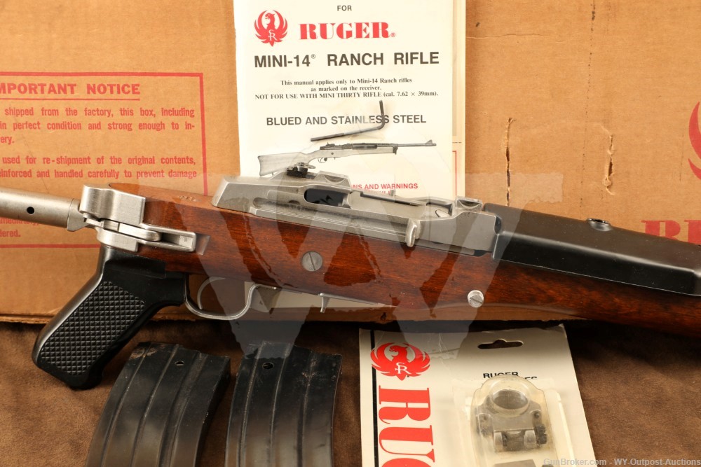 Ruger Mini-14 Ranch Rifle .223 18.5” Semi-Auto Rifle w Box & Folding Stock
