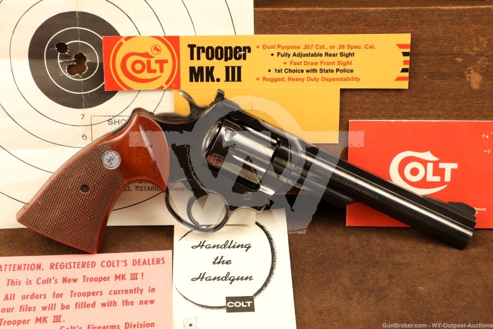 Vintage Colt Trooper MKIII .357 Mag Double Action Revolver & Box, C&R 1970