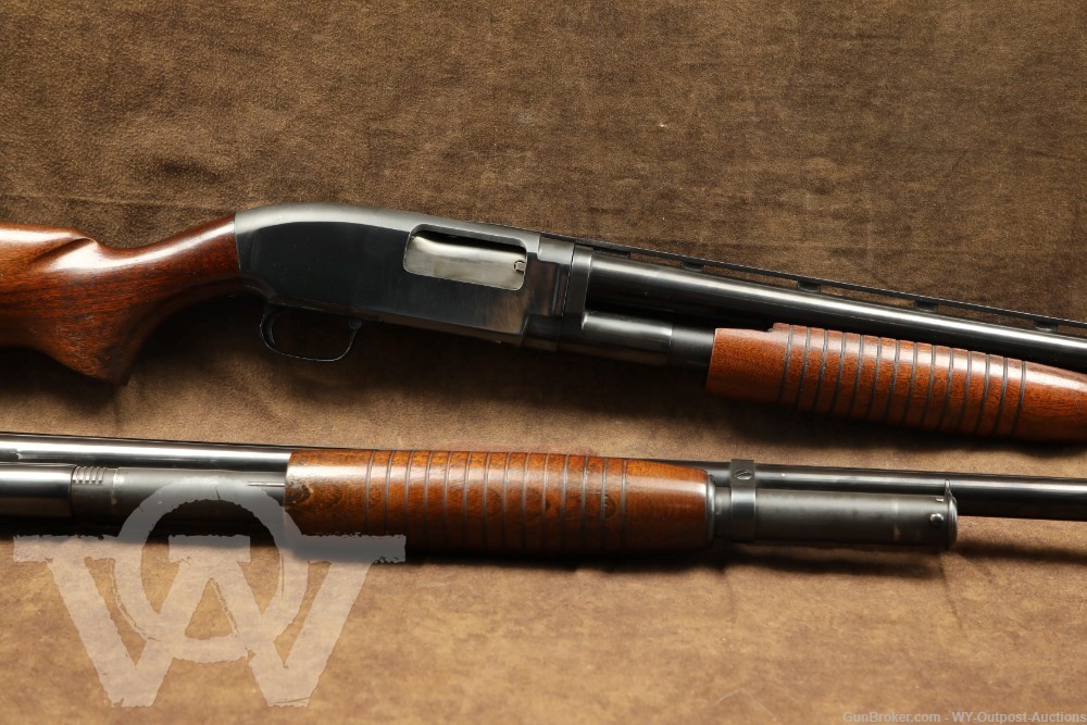 Winchester Model 12 12GA Pump Action Shotgun 1960 C&R, 2 Barrel Set