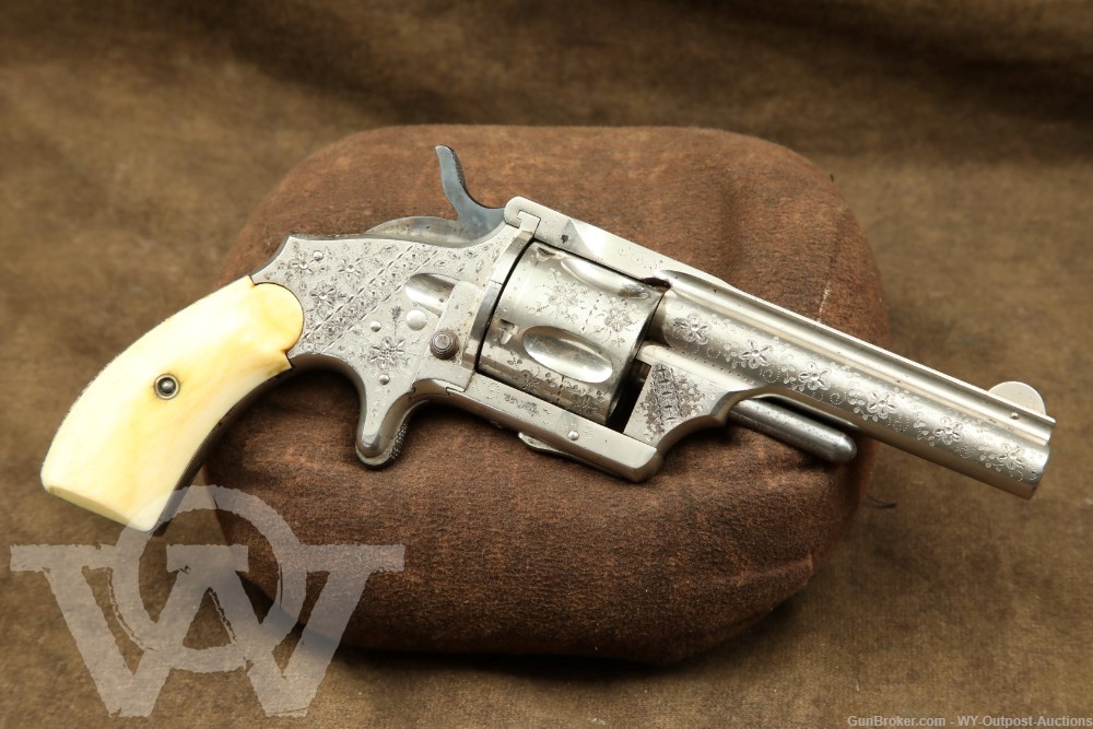 Merwin & Hulbert .38 Caliber Pocket Revolver Second Model Antique Engraved