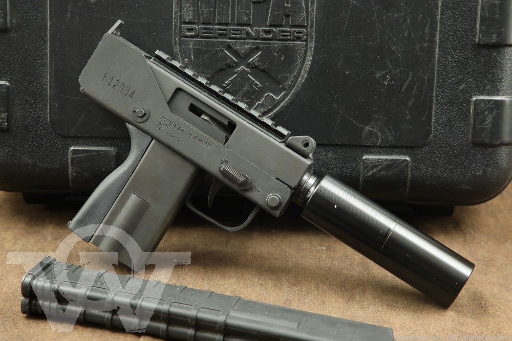 MasterPiece Arms Defender 9mm Semi-Auto Blowback Pistol 3.25” Mac11 Clone