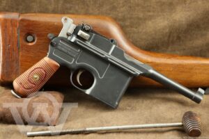 Model 1896 C96 Broomhandle 9mm Red Nine Semi-Auto Pistol & Stock