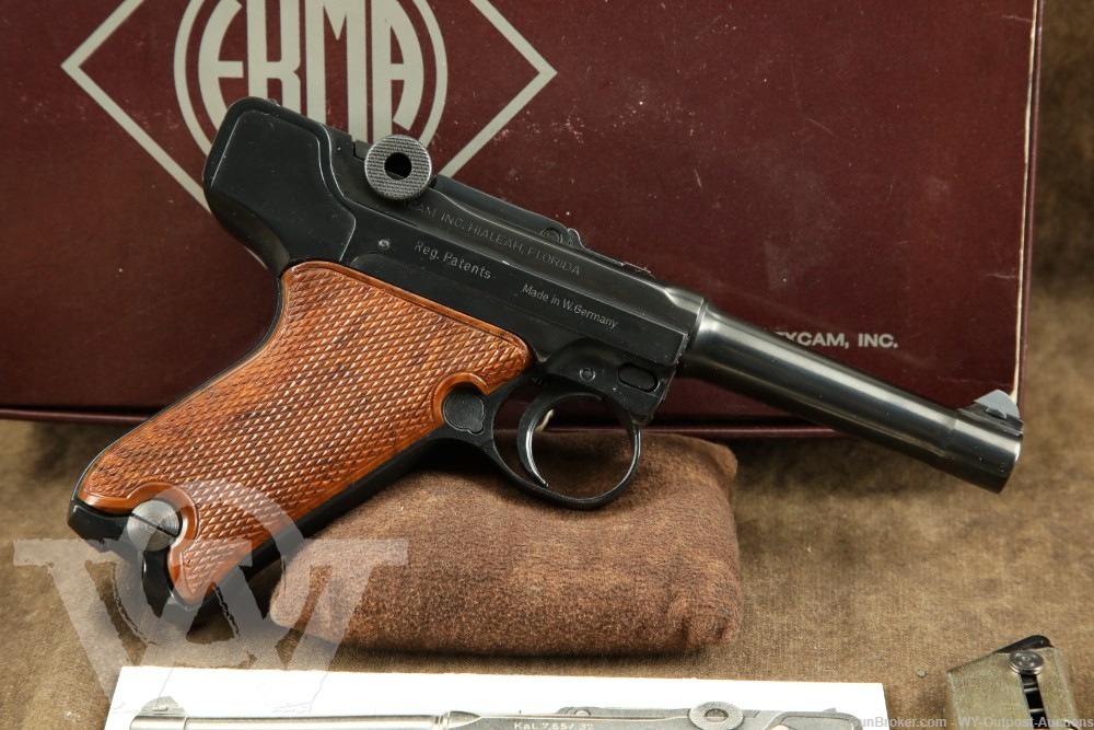 West German ERMA KGP 68A “Baby Luger” .380 Auto 3.5″ Semi-Auto Pistol C&R