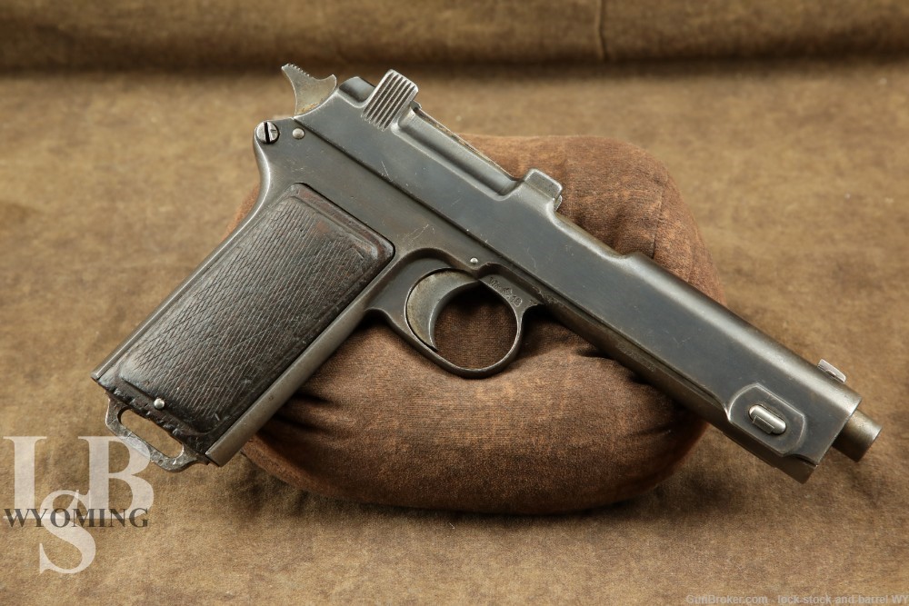 Austrian Steyr-Hahn Model 1912 9x23mmS Semi-Automatic Pistol C&R 1918