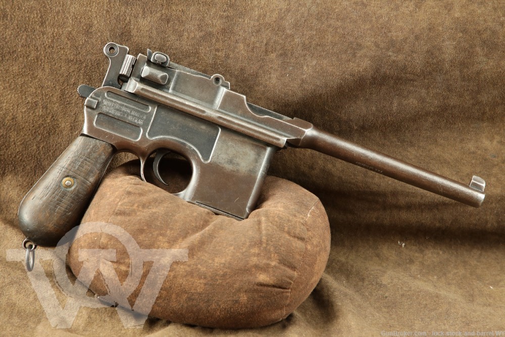 CAI Import Mauser C96 Broomhandle 9mm 5.5″ Semi-Auto Pistol C&R