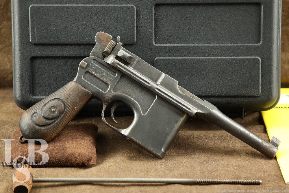 Police Mauser C96 C-96 M1916 Red 9 Broomhandle 9mm Semi-Auto Pistol C&R