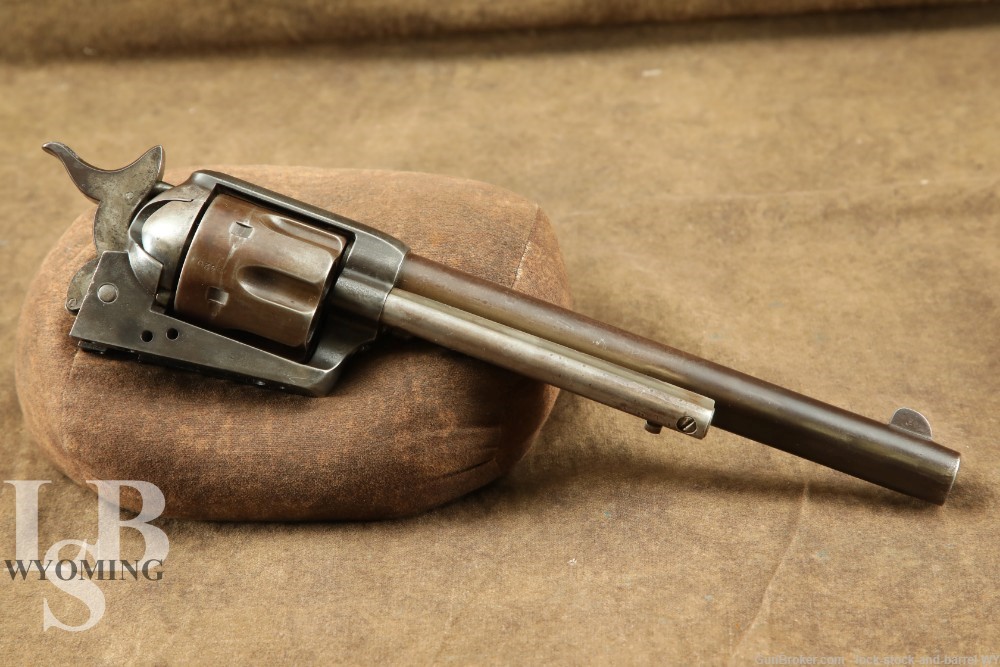 Colt Single Action Army SAA .45 Revolver, 1887 Antique, No Grip Frame