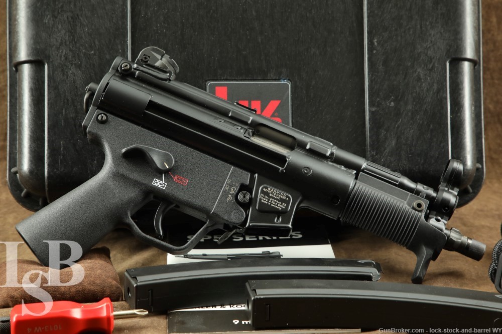 H&K Heckler & Koch SP5 K-PDW 9mm 5.83" Semi-Auto Pistol W/Case, MP5K Clone