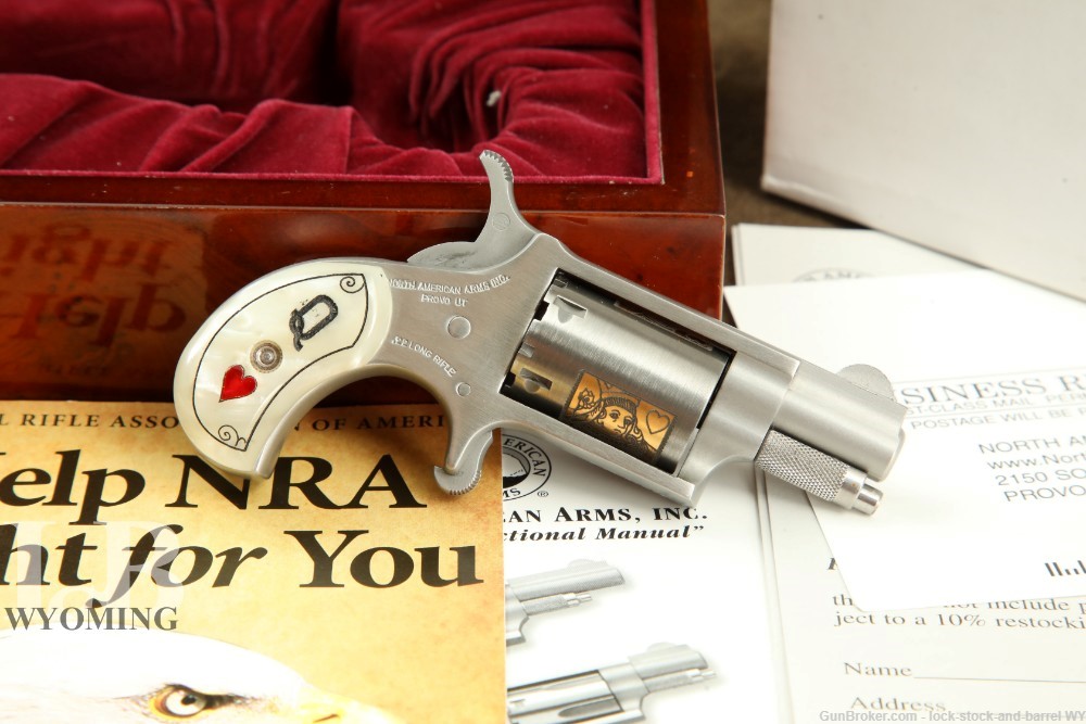 North American Arms NAA Queen of Hearts .22 LR 5 Shot Mini Revolver 1.2”