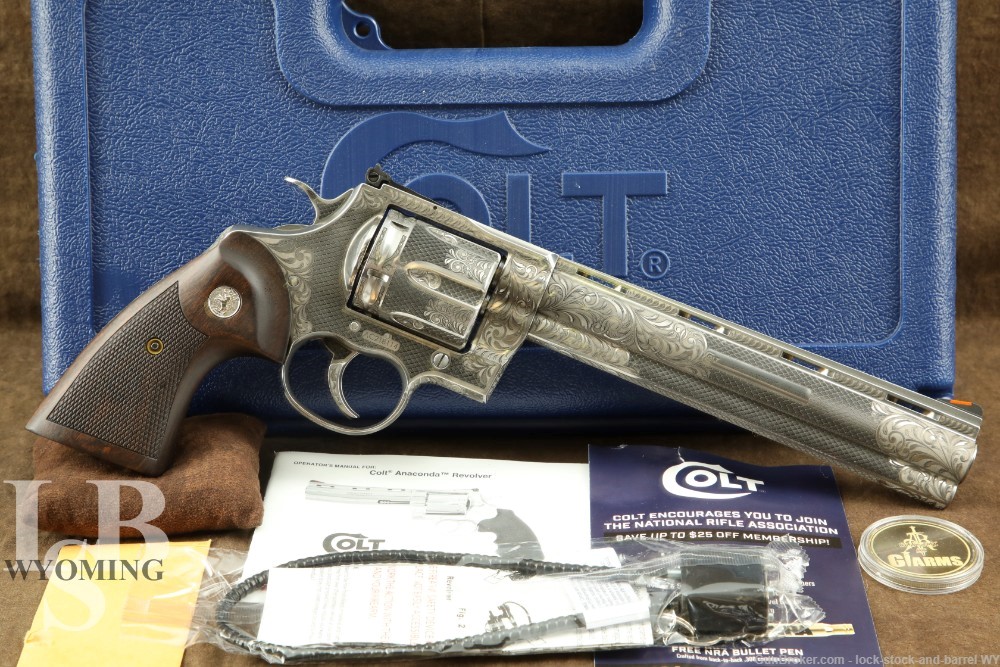 COLT Anaconda .44 Magnum DA/SA Stainless Revolver, With Custom Engraving