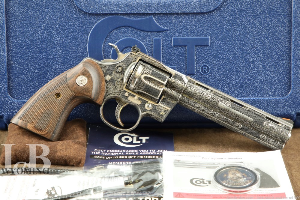 COLT Python .357 Magnum DA/SA Stainless Revolver, With Custom Engraving