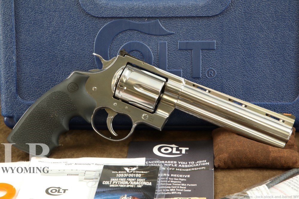Colt Anaconda Model MM 6” Stainless .44 Mag Magnum Revolver w/ Case