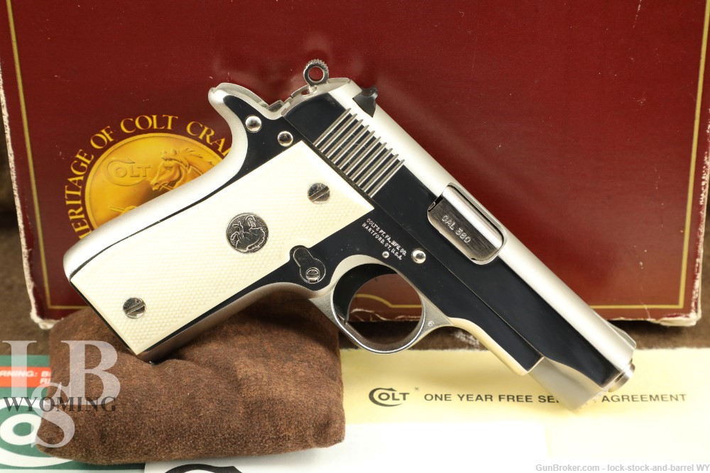 Colt MK IV Series 80 Government Model 380 ACP 3.25" Nickel Semi-Auto Pistol