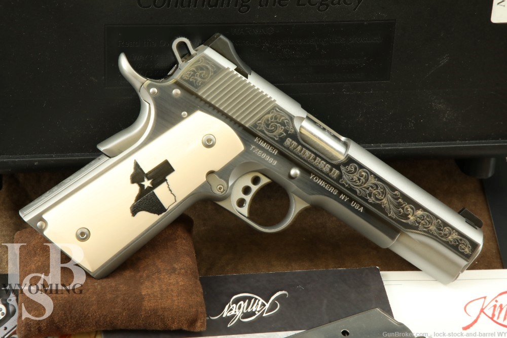 Kimber Stainless II Texas Edition Pistol – .45 ACP Polished Stainless Steel