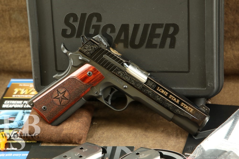 Sig Sauer Model 1911 1911-45-TXG Texas Engraved .45 ACP 5” Pistol MFD 2015