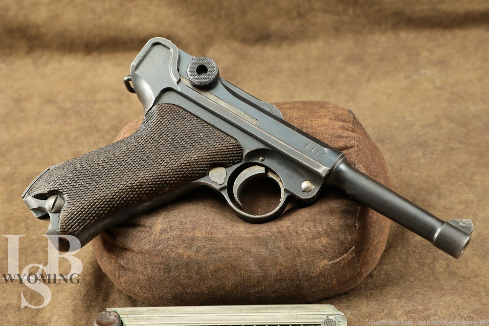 1918 WW1 DWM P08 Luger 9mm Matching Semi Auto Pistol C&R