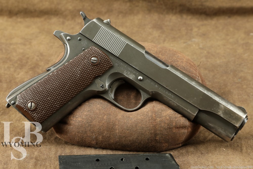 1943 US Army WWII Colt 1911-A1 .45 ACP 5″ Semi-Auto Pistol C&R Rare Old