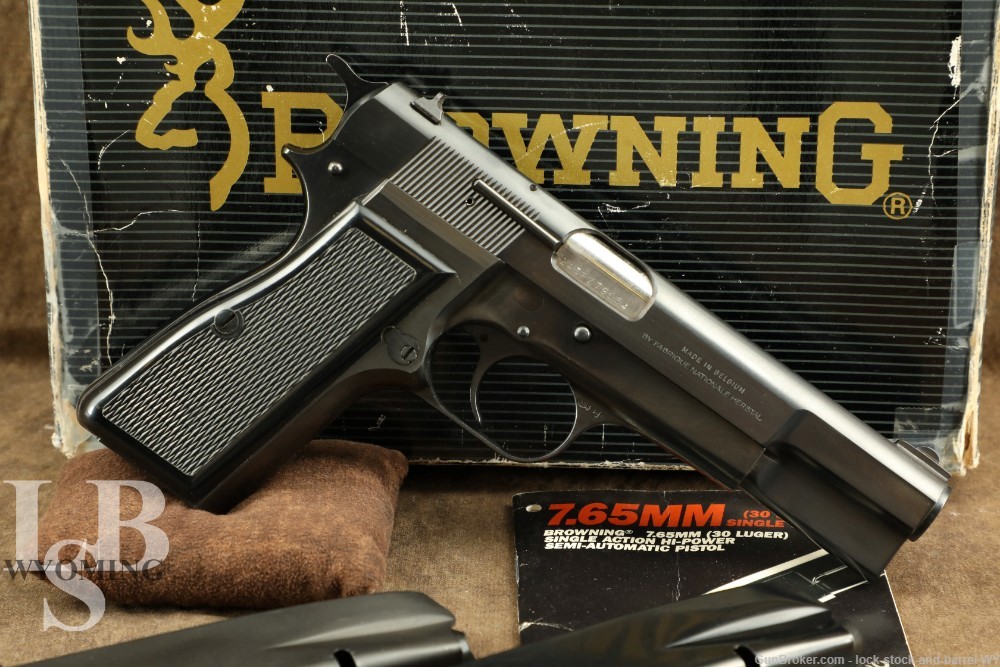 FN Browning Hi-Power Italian Market 7.65mm Para SA Semi-Auto Pistol 1981