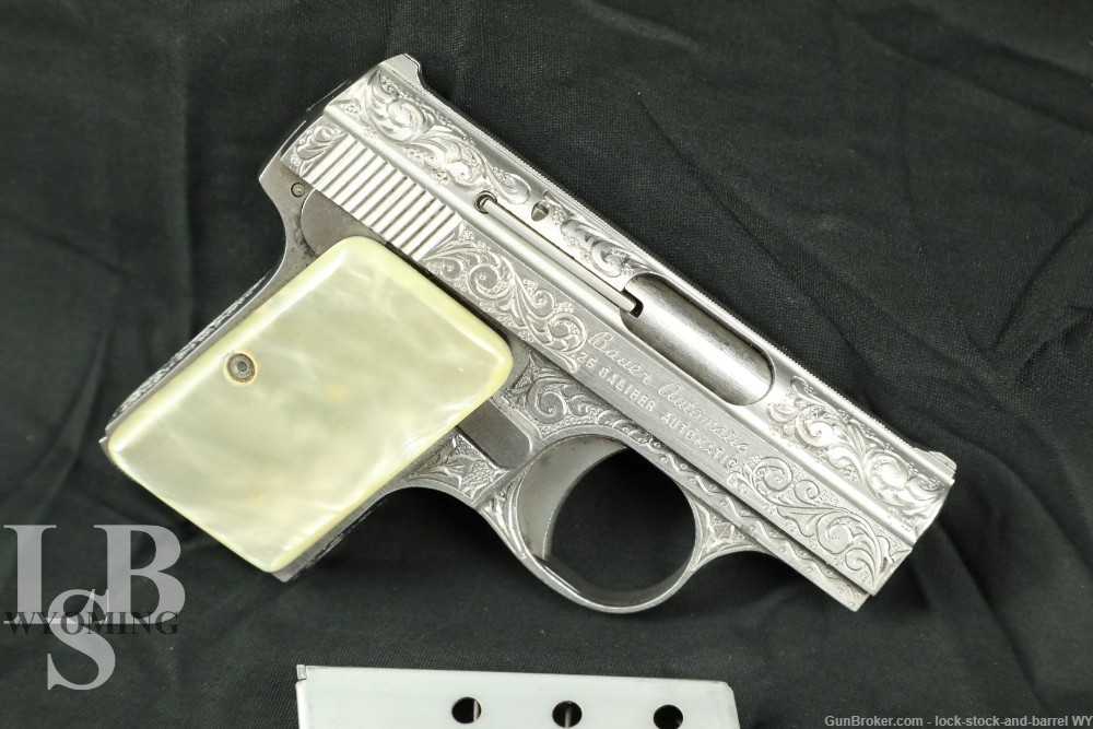 Highly Engraved Bauer Firearms Automatic .25 Auto 2.1” Semi-Auto Pocket
