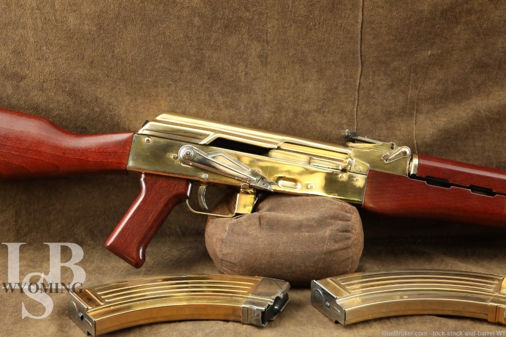 Kalashnikov USA KR103 7.62×39 Rifle AK103 AK47 AKM 24k Gold & Nickel Plated
