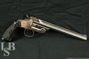 Nickel Smith & Wesson Model of 91 w/ 8 Inch 22 Cal Barrel British Proof