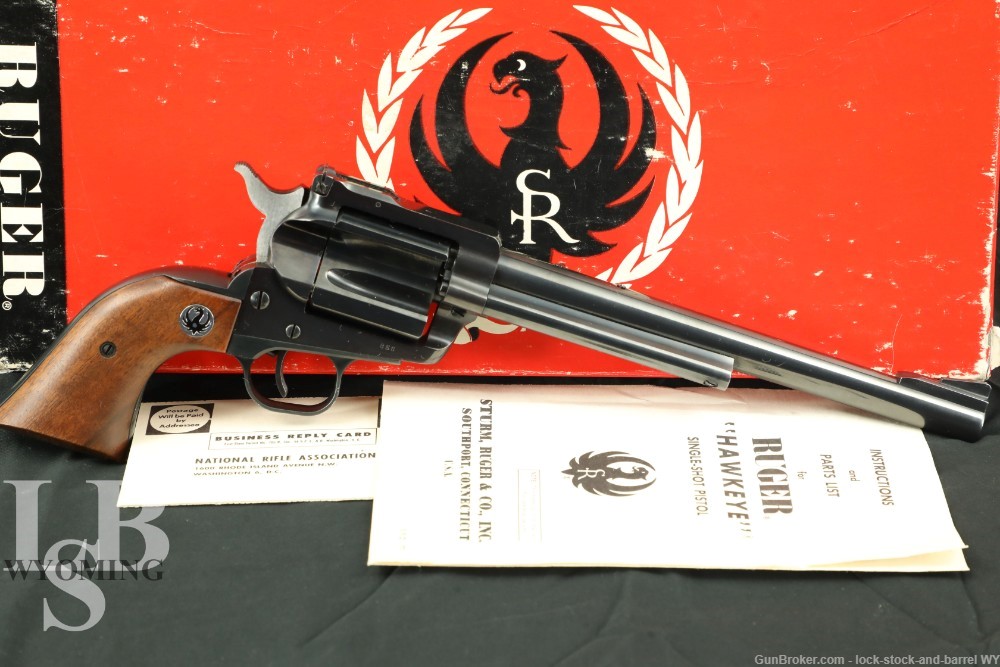 Rare Ruger Hawkeye .256 Win Mag Single-Shot Pistol, w/Box MFD 1963 C&R