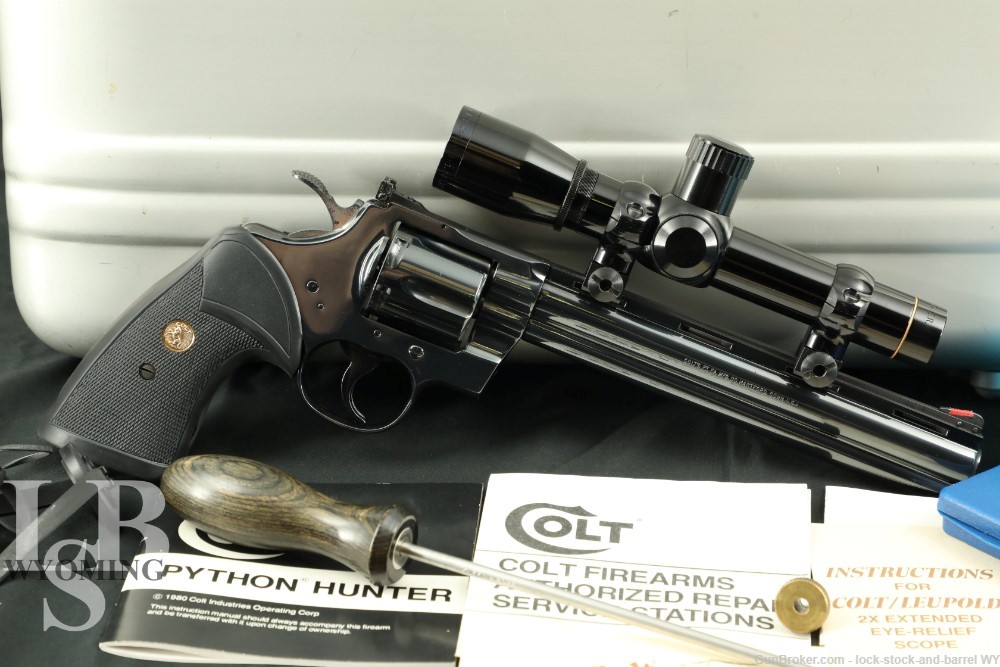 Colt Python Hunter W/ Original Scope .357 Mag 8” Barrel DA Revolver