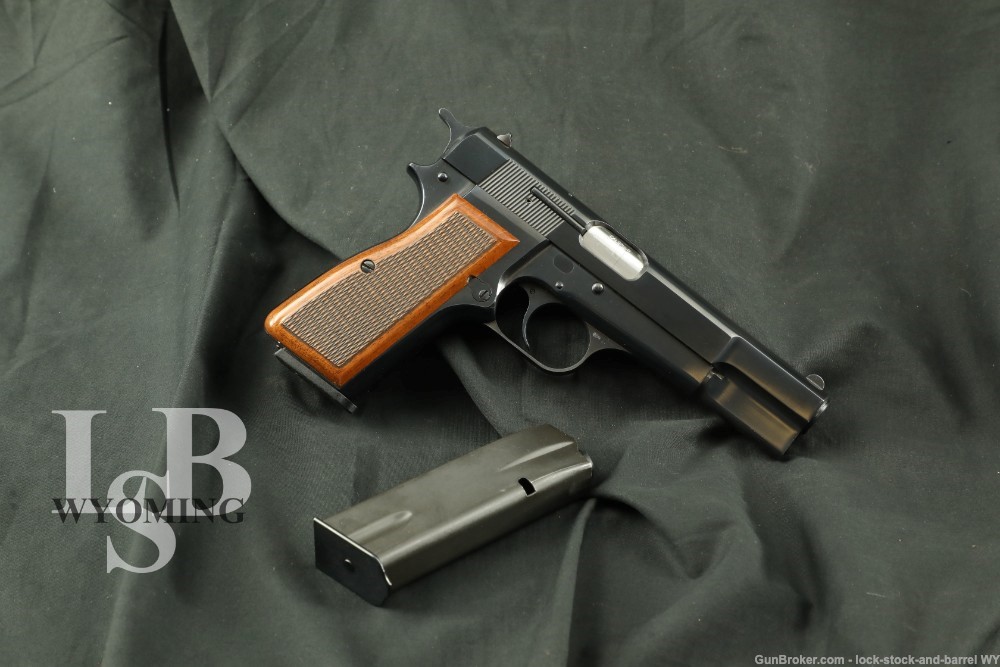 Browning Hi-Power Single Action 9mm 4.5” Semi Auto Pistol W/ Box, 1976