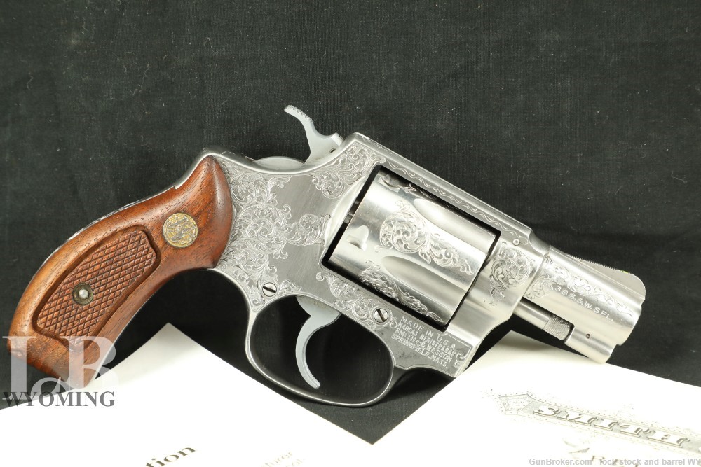Engraved SS Smith & Wesson S&W Model 60 .38 Special w/ Factory Letter