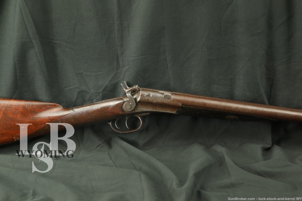 Ethan Allen & Co. Hinge Breech 12 GA SXS Hammer Double Shotgun, Antique