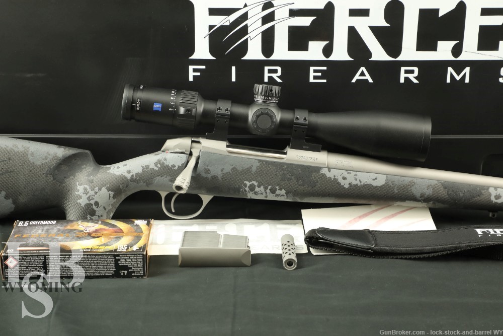 Fierce Fury LR 1/2 MOA 6.5 Creed 24” Bolt Action Rifle, Zeiss Conquest V4