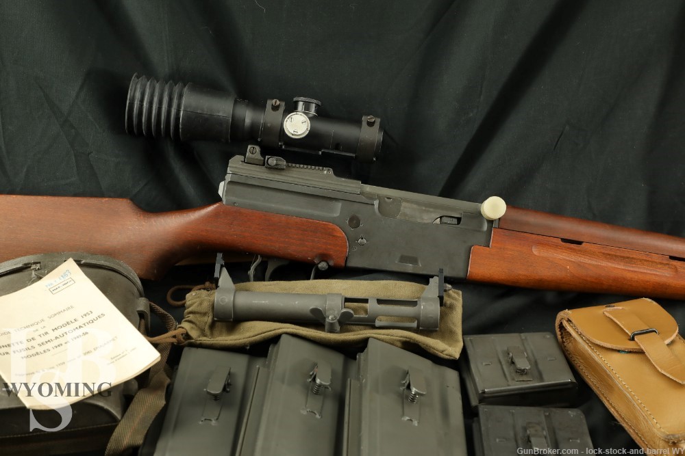 MAS MLE 49/56 7.5 French Semi-Auto Rifle, Grenade Launcher, Scope, Mags C&R