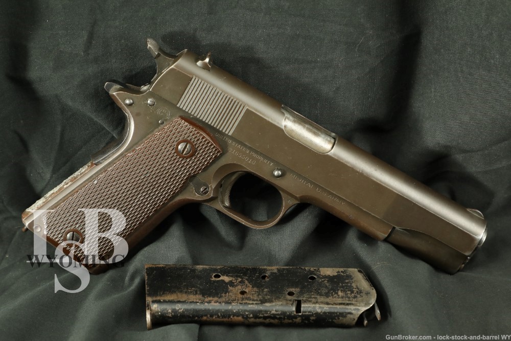 US Army WWII Colt Model 1911A1 .45 ACP Semi-Auto Pistol 1944 C&R Rare