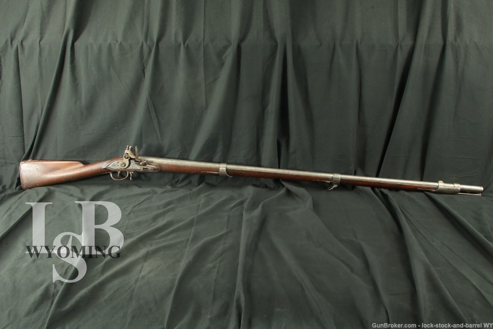 US War of 1812 Bartlett M-1808 Flintlock Musket .69 Cal 1812 Dated Antique